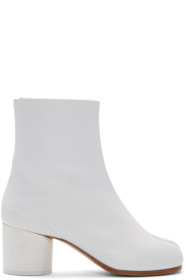 Maison Margiela - Bottes blanches Mid Heel Tabi