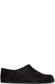 Maison Margiela - Flâneurs en satin noirs Tabi Babouche