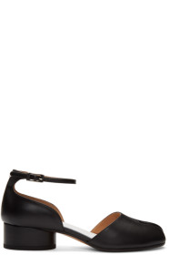 Maison Margiela - Chaussures à talons hauts et brides de cheville noires Tabi