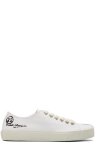 Maison Margiela - Baskets en toile blanches Tabi