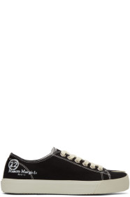 Maison Margiela - Baskets en toile noires Tabi