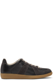 Maison Margiela - Baskets noires et brunes Replica