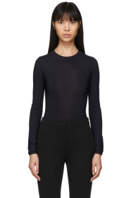 Maison Margiela - Body à manches longues en jersey noir