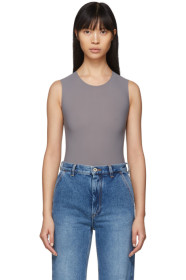 Maison Margiela - Body sans manches en jersey gris