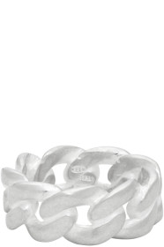 Maison Margiela - Bague argentée Curb Chain