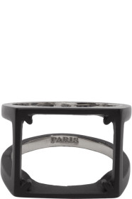 Maison Margiela - Black Décortiqué 4-Stitches Ring