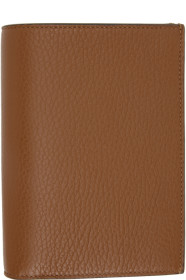 Maison Margiela - Portefeuille à deux volets en cuir brun clair