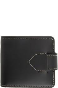 Maison Margiela - Portefeuille à deux volets et surpiqûres noir