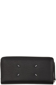 Maison Margiela - Black Large Zip Around Wallet