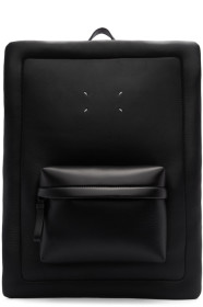 Maison Margiela - Sac à dos en cuir noir Square