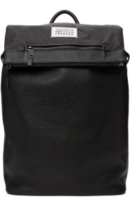 Maison Margiela - Sac à dos en cuir noir Numbers