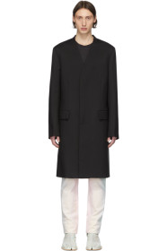 Maison Margiela - Manteau en sergé noir