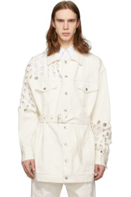Maison Margiela - ホワイト コットン Bull コート