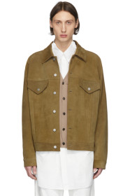 Maison Margiela - Blouson en suède brun clair