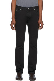 Maison Margiela - Black Denim Garment-Dyed Slim-Fit Jeans
