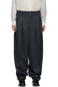 Maison Margiela - Blue Wool Balloon Trousers