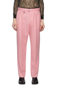 Maison Margiela - Pink Wool Pleated Trousers