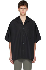 Maison Margiela - ブラック オーバーサイズ ポプリン シャツ