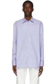 Maison Margiela - White & Blue Micro Stripe Shirt