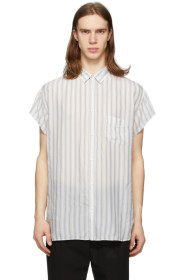 Maison Margiela - White & Blue Striped Shirt