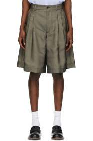 Maison Margiela - Beige Wool & Silk Shorts
