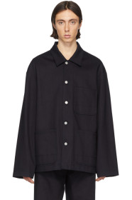 Maison Margiela - Blouson à chevrons indigo