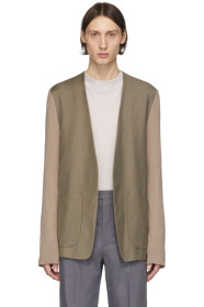 Maison Margiela - Blazer en laine taupe