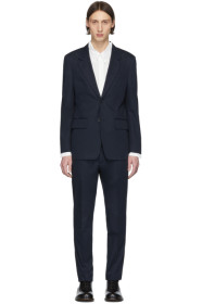 Maison Margiela - Costume en coton bleu marine Fine
