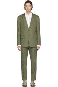 Maison Margiela - Costume en coton vert Fine