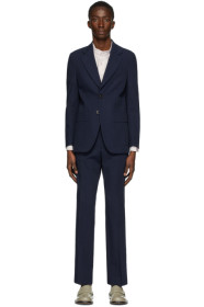 Maison Margiela - Costume bleu marine Crumpled