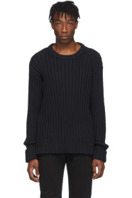 Maison Margiela - Black Ribbed Sweater