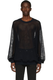 Maison Margiela - Navy Open Knit Pullover