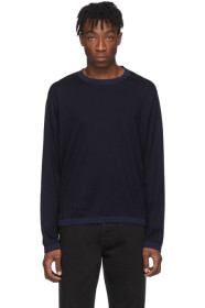 Maison Margiela - Navy Rib Sweater
