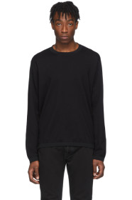 Maison Margiela - Black Rib Detail Sweater