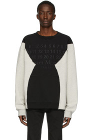 Maison Margiela - Grey & Black Embroidered Logo Sweatshirt
