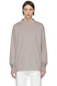 Maison Margiela - Beige Mock Neck Sweatshirt