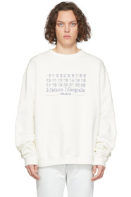 Maison Margiela - Off-White Diagonal Sweatshirt