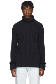 Maison Margiela - Black Rib Turtleneck