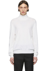 Maison Margiela - Col roulé à empiècement aux coudes blanc