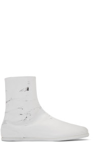 Maison Margiela - Bottes blanches Flat Tabi