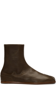 Maison Margiela - Bottes kaki Flat Tabi