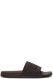 Maison Margiela - Brown Logo Pool Slides