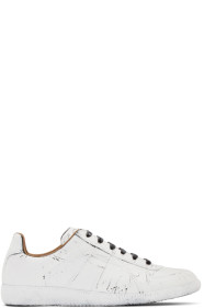 Maison Margiela - Baskets blanches Paint Replica