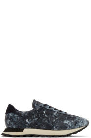 Maison Margiela - Baskets bleu marine Painter Replica Runner