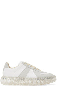 Maison Margiela - Baskets blanches et grises Caviar Replica