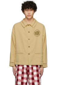 Bode - Blouson à perles brun clair Workwear