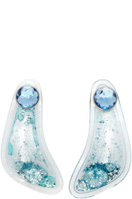 Christopher Kane - Blue Curve Shape Earrings