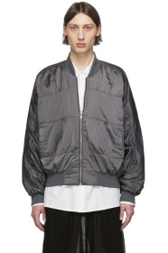 Random Identities - Blouson aviateur en satin gris