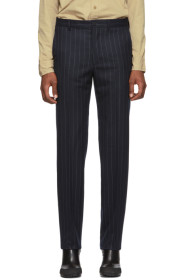 Random Identities - Navy & White Wool Classic Trousers