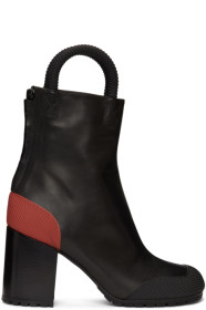 Random Identities - Black & Red Worker Boots